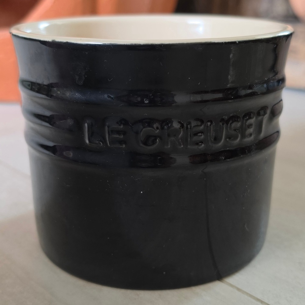 Le Creuset Black Stoneware Utensil Crock 28oz 0.8L Ceramic Tool Holder
